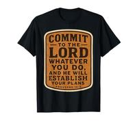 Christian Bible Commit to The Lord Whatever You Do Vintage T-Shirt