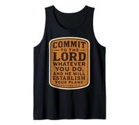 Christian Bible Commit to The Lord Whatever You Do Vintage Tank Top