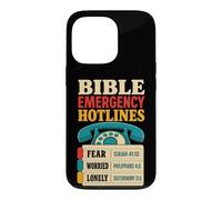 Christian Bible Emergency Hotlines Verse Gift Case for iPhone 13 Pro