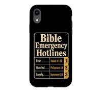 Christian Bible Emergency Hotlines Verse Gift Case for iPhone XR