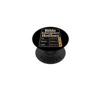 Christian Bible Emergency Hotlines Verse Gift PopSockets Adhesive PopGrip