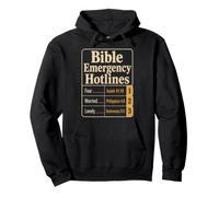 Christian Bible Emergency Hotlines Verse Gift Pullover Hoodie