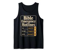 Christian Bible Emergency Hotlines Verse Gift Tank Top
