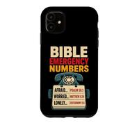 Christian Bible Emergency Numbers Scripture Gift Case for iPhone 11