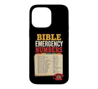 Christian Bible Emergency Numbers Scripture Reference Gift Case for iPhone 14 Pro Max