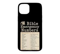 Christian Bible Emergency Numbers Scripture Reference Gift Case for iPhone 15 Plus