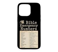 Christian Bible Emergency Numbers Scripture Reference Gift Case for iPhone 15 Pro Max