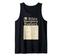 Christian Bible Emergency Numbers Scripture Reference Gift Tank Top