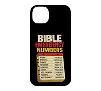 Christian Bible Emergency Numbers Scripture Verse Gift Case for iPhone 14 Plus