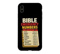 Christian Bible Emergency Numbers Scripture Verse Gift Case for iPhone XS Max