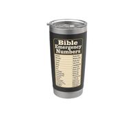 Christian Bible Emergency Numbers Scripture Verse Gift Stainless Steel Insulated Tumbler