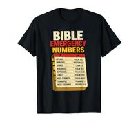 Christian Bible Emergency Numbers Scripture Verse Gift T-Shirt