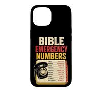 Christian Bible Emergency Numbers Verse Gift Case for iPhone 15