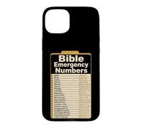 Christian Bible Emergency Numbers Verse Gift Case for iPhone 15 Plus