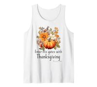 Christian Bible Enter His Gates with Thanksgiving Tank Top