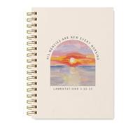 Christian Bible Journal for Women, Watercolor Sunrise Christian Prayer Spiral Notebook, New Mercies Every Morning Scripture Journaling Notebooks for Note Taking, Religious Gifts Ideas For Women -A31