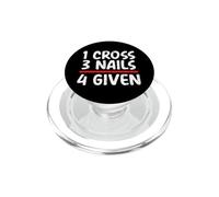 Christian Bible Message 1 Cross 3 Nails 4 Given Christian PopSockets PopGrip for MagSafe