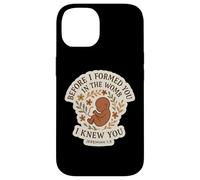 Christian Bible Pro-Life Quote Pregnant Woman Jeremiah 1:5 Case for iPhone 14