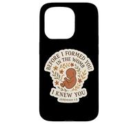 Christian Bible Pro-Life Quote Pregnant Woman Jeremiah 1:5 Case for iPhone 15 Pro