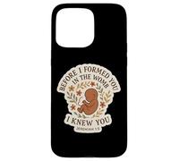 Christian Bible Pro-Life Quote Pregnant Woman Jeremiah 1:5 Case for iPhone 15 Pro Max