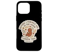 Christian Bible Pro-Life Quote Pregnant Woman Jeremiah 1:5 Case for iPhone 16 Pro Max
