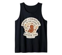 Christian Bible Pro-Life Quote Pregnant Woman Jeremiah 1:5 Tank Top