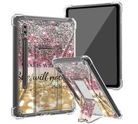 Christian Bible Psalm 46-5 Clear Case for Samsung Galaxy Tab S9 Ultra 2023 / S8 Ultra 2022 [SM-X910/X916B/X918U/X900/X906] with Kickstand and Pencil Holder,Transparent TPU Back Shockproof Shell Cover