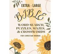 Christian Bible-Themed Activity Book: Large Print Word Search, Puzzle, Coloring Book, & Crossword Brain Booster for Elderly Seniors