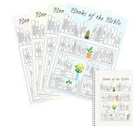 Christian Bible Tracker Stickers, 4X Books of the Bible Reading Log, Dashboard Chapter Journal Decals, Scripture Study Progress Tools, Religious Planner Kit