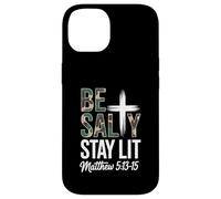 Christian Bible Verse Be Salty Stay Lit Matthew Bible Verse Case for iPhone 14
