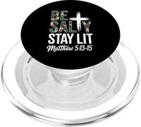 Christian Bible Verse Be Salty Stay Lit Matthew Bible Verse PopSockets PopGrip for MagSafe