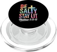 Christian Bible Verse Be Salty Stay Lit Matthew Bible Verse PopSockets PopGrip for MagSafe