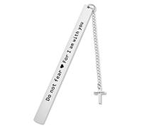 Christian Bible Verse Bookmark Inspirational Motivational Book Lover Reader Gifts Faith Confirmation Religious Gifts for Christian Encouragement Encouraging Cross Book Marker for Women Men