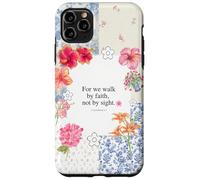Christian Bible Verse Cute Summer Flower Patchwork Quilting Case for iPhone 11 Pro Max