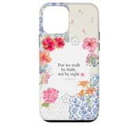 Christian Bible Verse Cute Summer Flower Patchwork Quilting Case for iPhone 12 mini