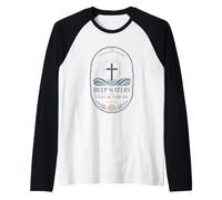 Christian Bible Verse Deep Waters Isaiah 43 2 Faith Raglan Baseball Tee