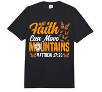 Christian Bible Verse Faith God Flower Mattew 17:20 Faith Comfort Colors Adult Heavyweight T-Shirt