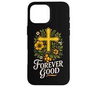 Christian Bible Verse Forever Good Jesus Floral Psalm 136:1 Case for iPhone 16 Pro Max