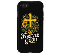 Christian Bible Verse Forever Good Jesus Floral Psalm 136:1 Case for iPhone SE (2020) / 7/8