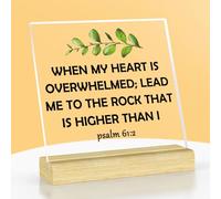 Christian Bible Verse Gifts Acrylic Plaque with Stand Inspirational Scripture Gifts Religious Encouragement Presents for Friend Sister Mom Prayer Room Decor Faith Keepsake for Christmas Birthday