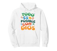 Christian Bible Verse in Spanish Con Dios Todo Es Posible Pullover Hoodie