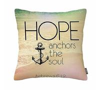 Christian Bible Verse Inspirational Quotes 18X18 Inch Cushion case,Hope Anchor The soul Throw Pillowcase Pillow Cover