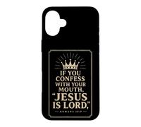 Christian Bible Verse Jesus Is Lord Romans 10:9 Gift Case for iPhone 16 Plus