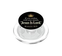 Christian Bible Verse Jesus Is Lord Romans 10:9 Gift PopSockets PopGrip for MagSafe