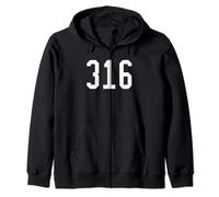 Christian Bible Verse John 3 16 : 316 Zip Hoodie