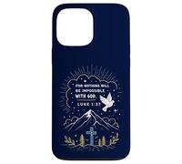 Christian Bible Verse Luke 1:37 With God Hope Faith in Jesus Case for iPhone 13 Pro Max