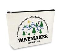 Christian Bible Verse Makeup Bag for Women Religious Confirmation Gifts for Teen Girls Daughter Sister Mom Aunt Grandma Cosmetic Bag Birthday Christmas Baptism Gifts Zipper Travel Toiletry Pouch