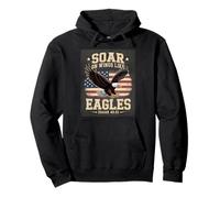 Christian Bible Verse Philippians 4:13 Soar On Wings Like Pullover Hoodie