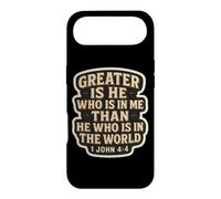 Christian Bible Verse Quote Jesus Greater Is He Who Is In Me Case for iPhone Air