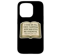 Christian Bible Verse Quote Philippians 4:13 Jesus Christ Case for iPhone 15 Pro